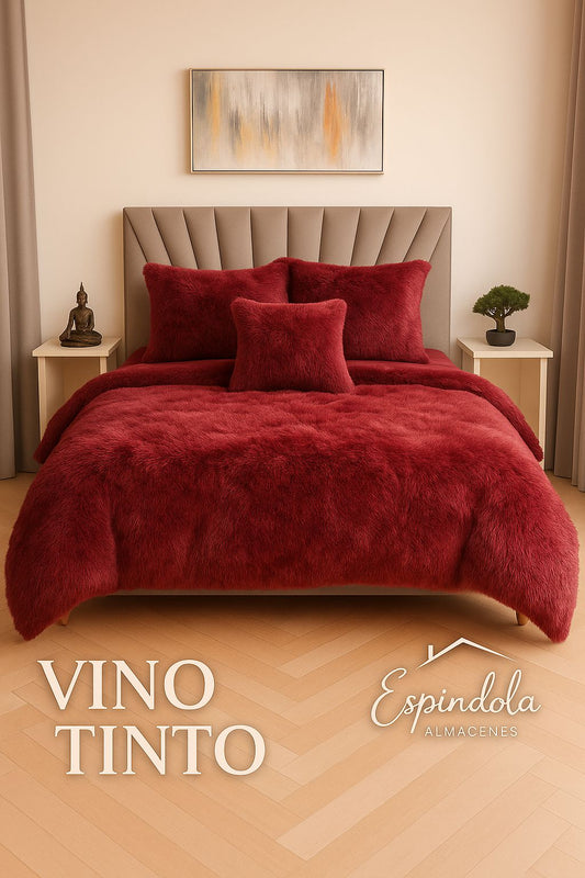 Edredón peludo piel de ganso