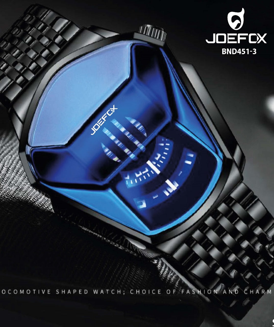 RELOJ JOEFOX BND451 PLATEADO HORA GIRATORIA  METAL