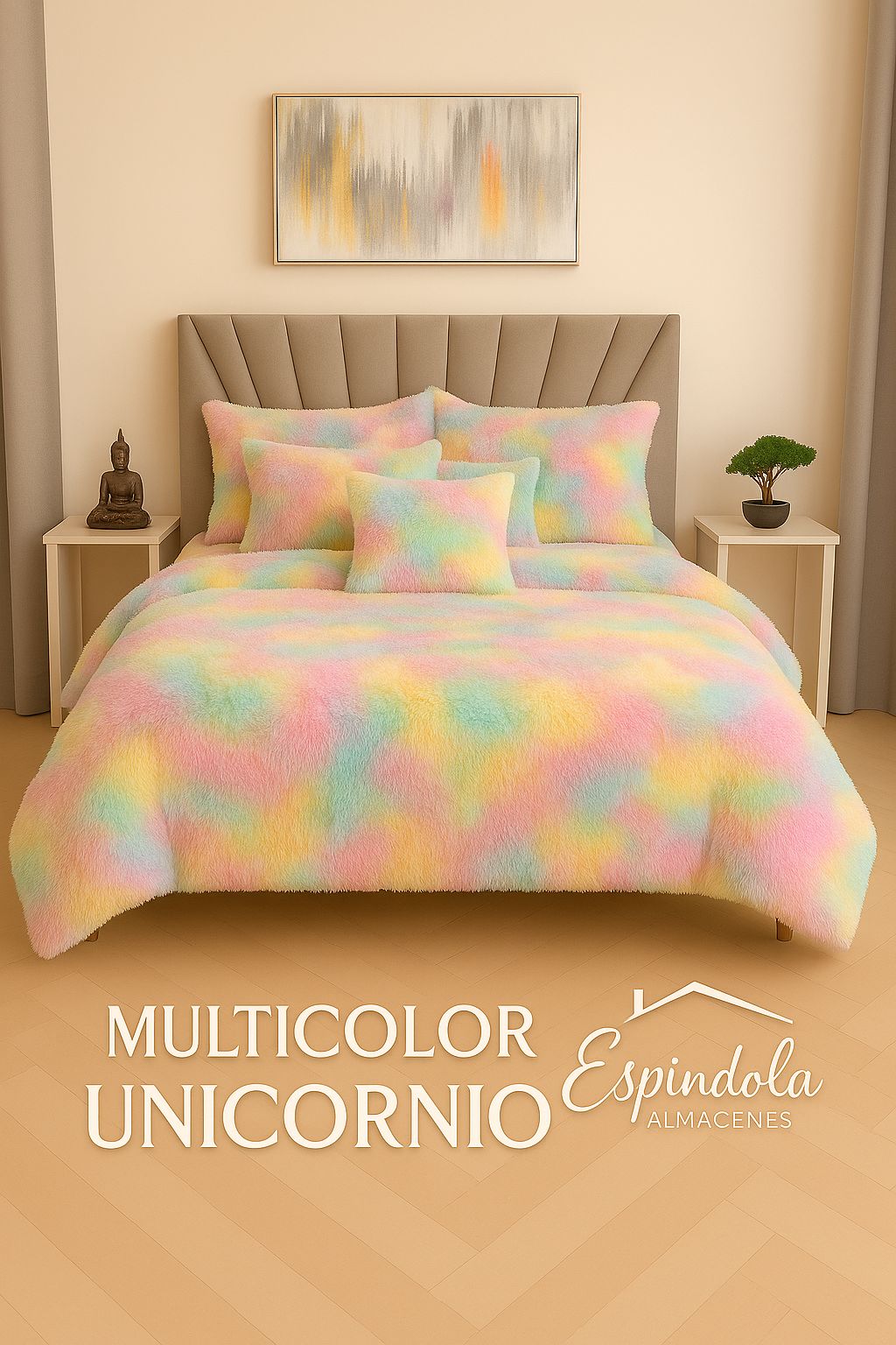 Edredón peludo piel de ganso