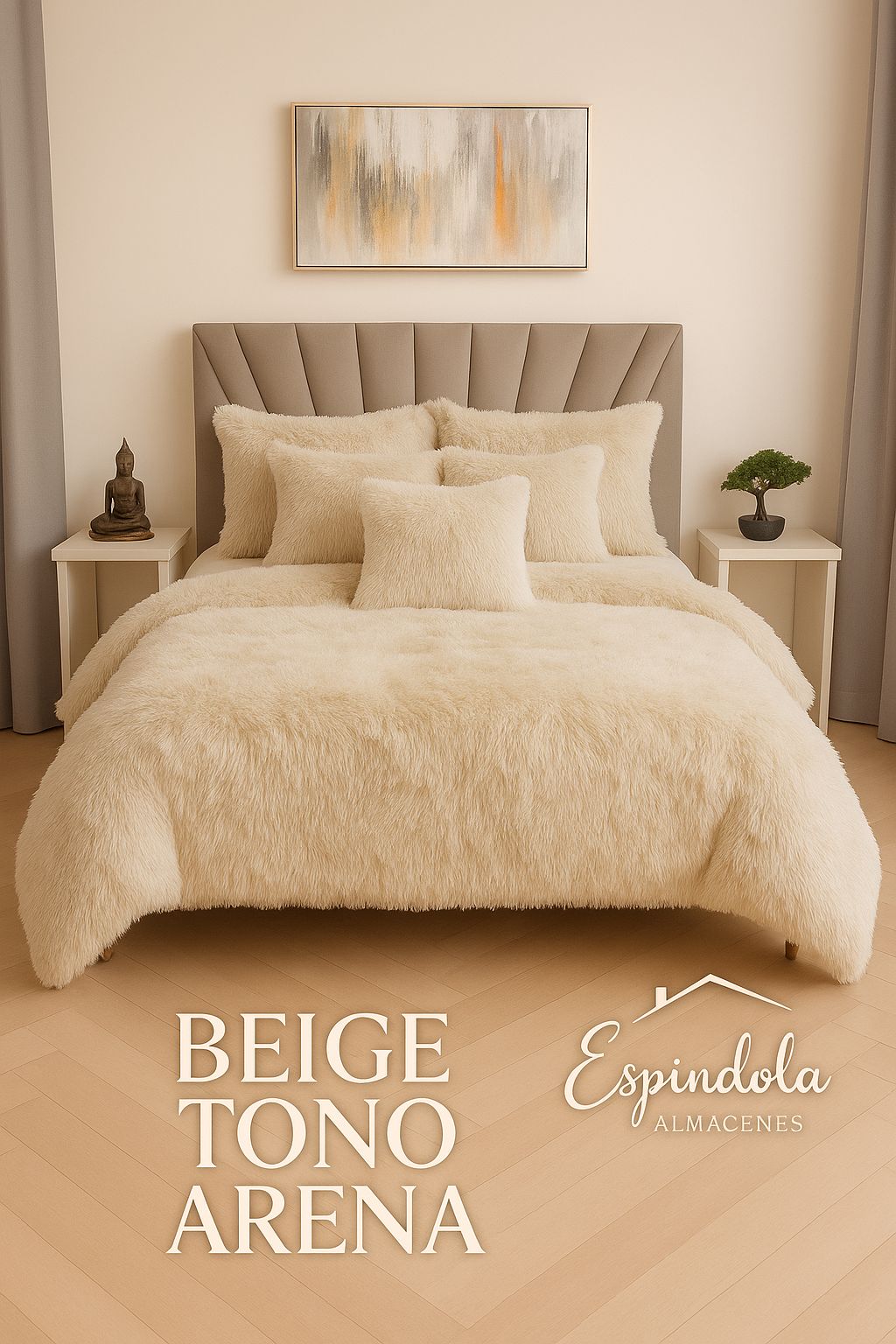Edredón peludo piel de ganso
