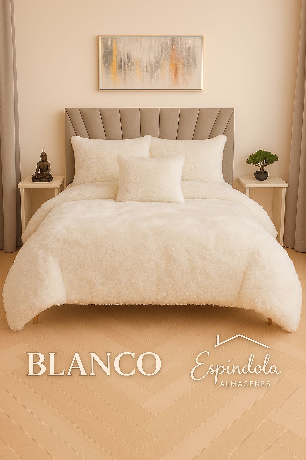 Edredón peludo piel de ganso