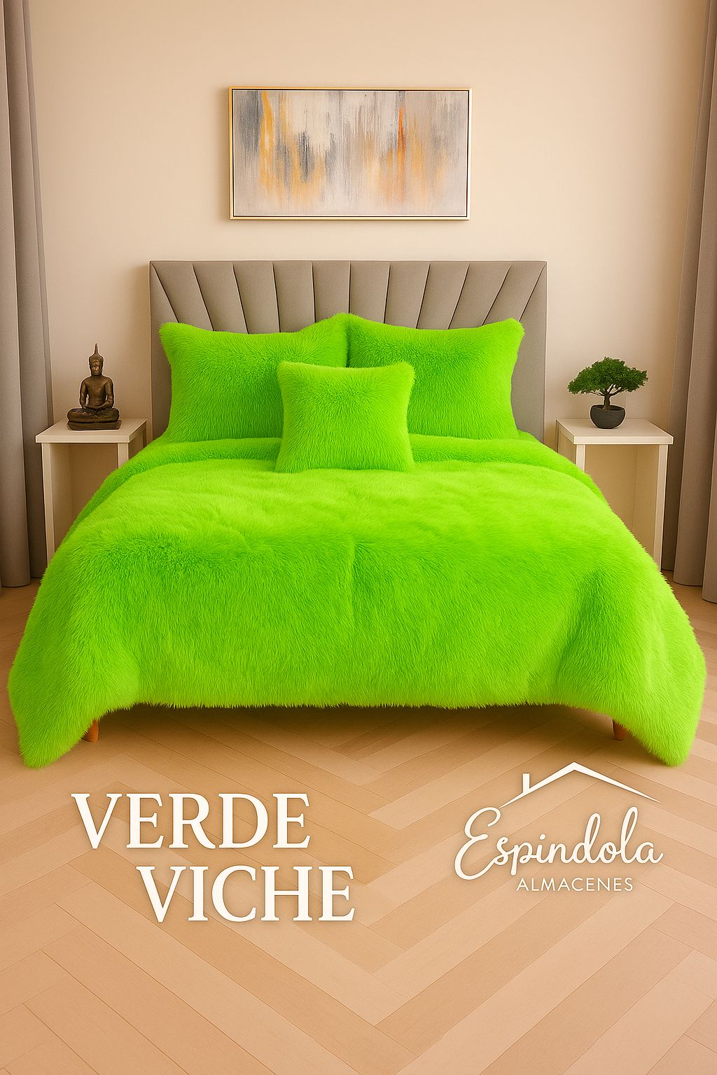 Edredón peludo piel de ganso