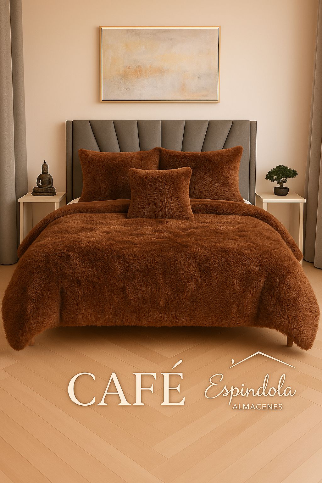 Edredón peludo piel de ganso