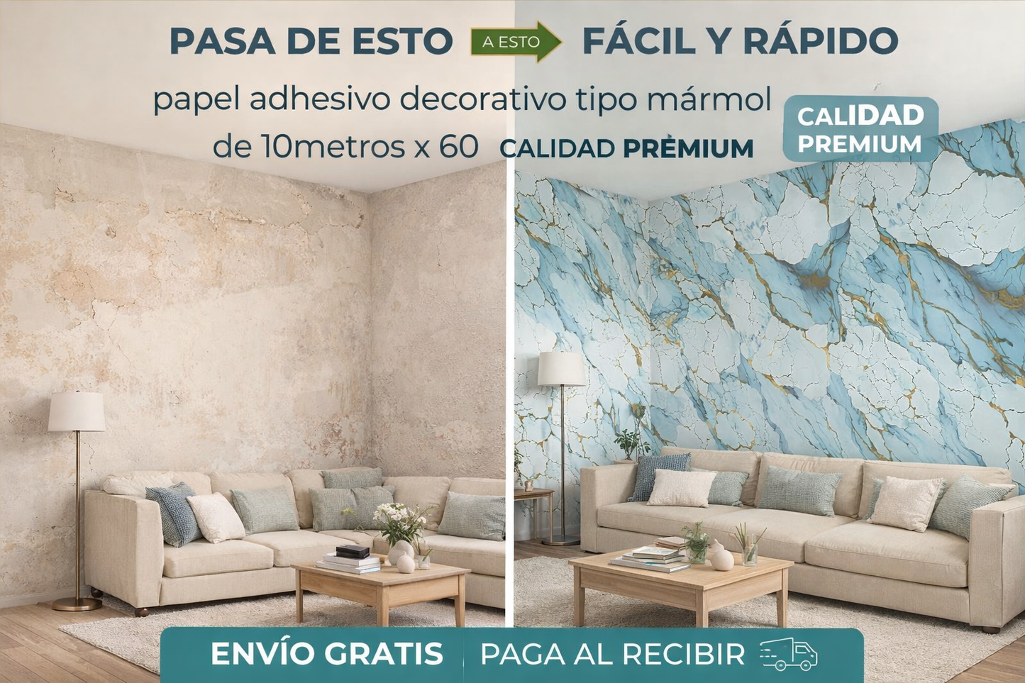 papel brillante 10mx60cm VAK-18685