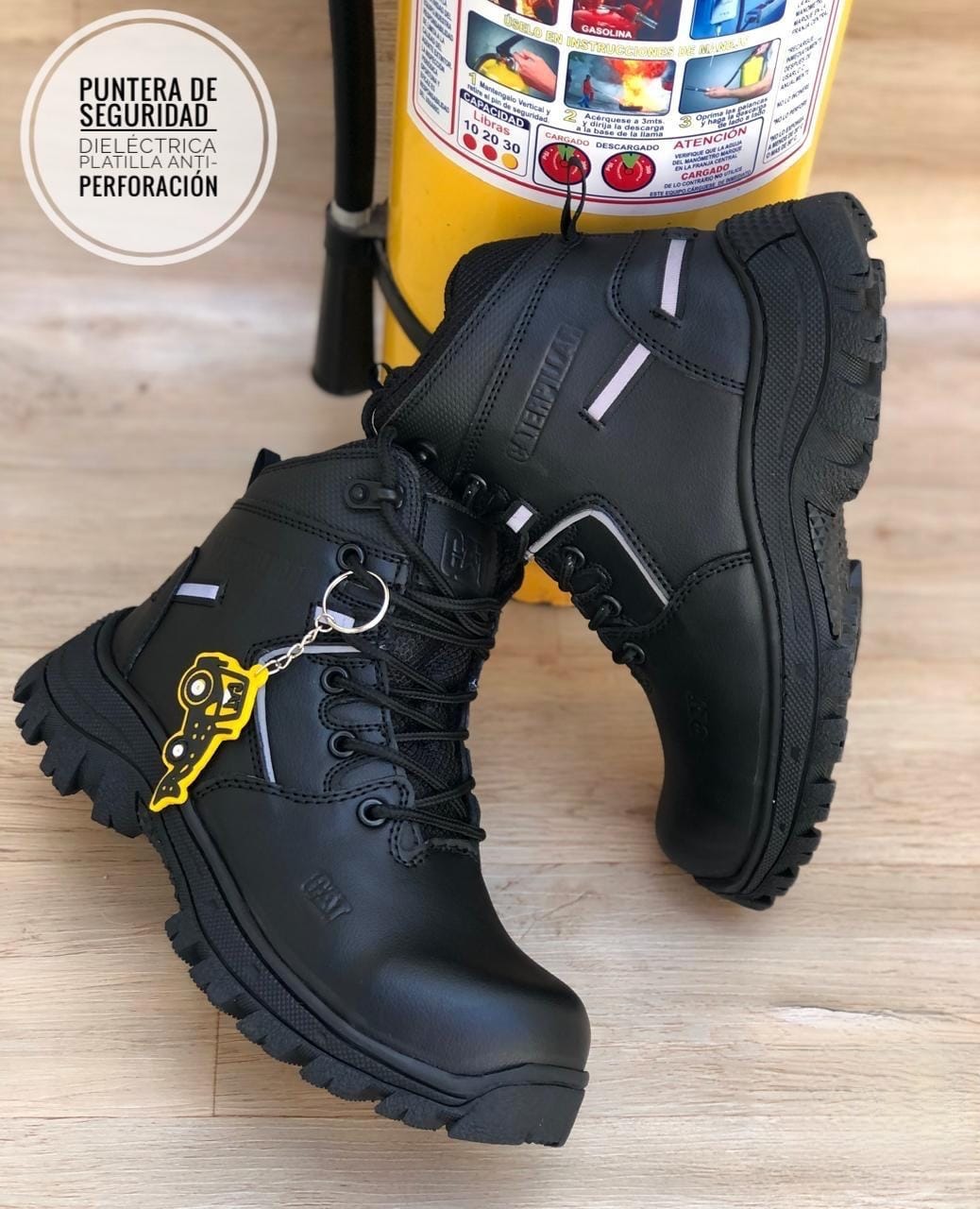 BOTA CATERPILLAR SEGURIDAD ANTIPERFORACION - CUERO 100 %