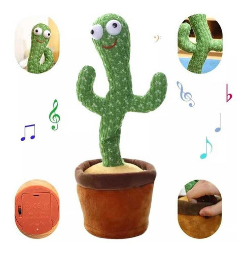 Cactus Bailarin Imita Voz, Musical, Bailarin Juguete Felpa