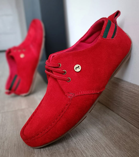 MOCASIN EN CUERO SPORT ROJO