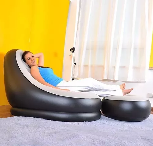 SILLON INFLABLE CON REPOSA PIES