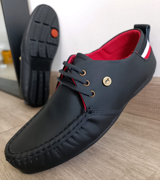 MOCASIN SPORT CUERO NGR